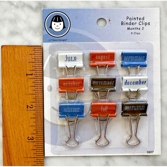 NEW Lot of 4 Scrapbook Embellishments & Clips- Christmas Winter & Months of Year - Picture 14 of 15